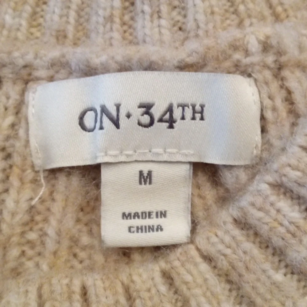 Beaded Women's Tan Sweater Medium